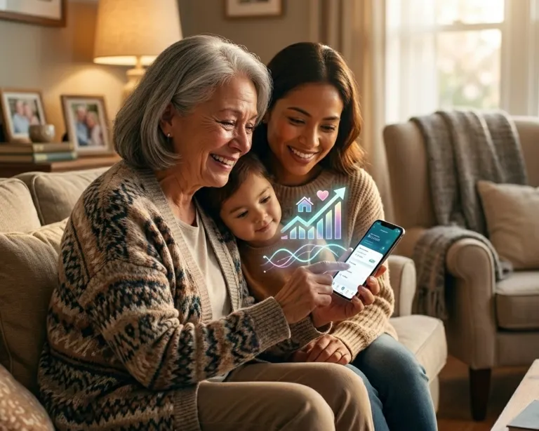 A cinematic still from a TV commercial for a fintech brand